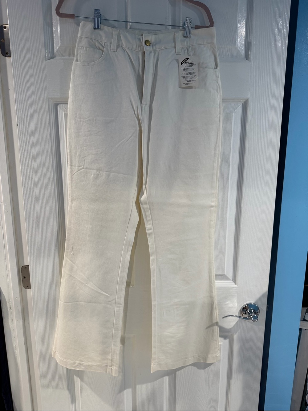 White Women’s Casual Straight-Leg Pants
